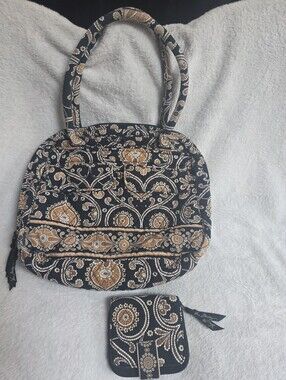 Vera Bradley Paisley Quilted Handbag & Card Case Matching Set